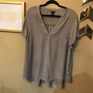 Torrid gray chiffon blouse